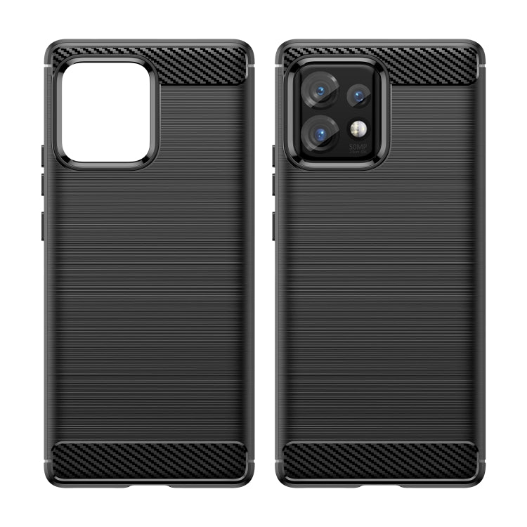For Motorola Moto X40 Pro Brushed Texture Carbon Fiber TPU Phone Case
