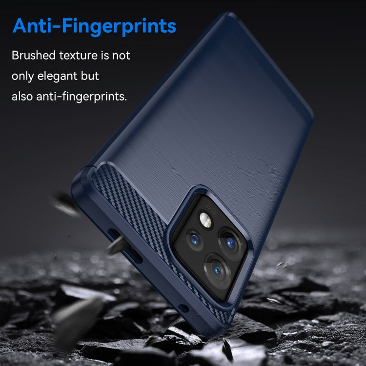 For Motorola Moto X40 Pro Brushed Texture Carbon Fiber TPU Phone Case