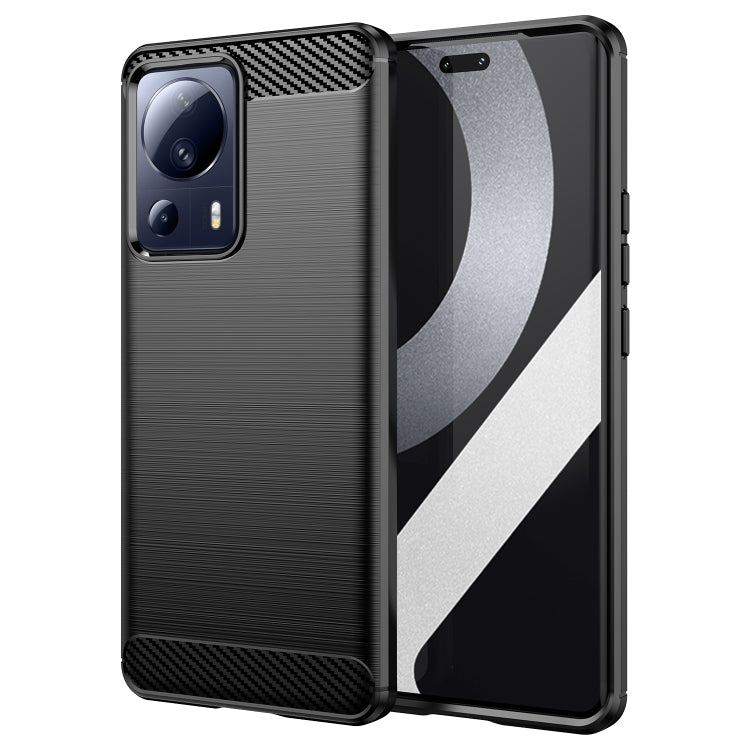 For Xiaomi 13 Lite Brushed Texture Carbon Fiber TPU Phone Case