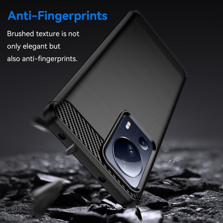 For Xiaomi 13 Lite Brushed Texture Carbon Fiber TPU Phone Case