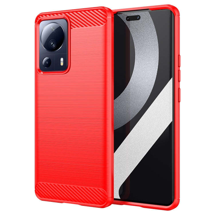 For Xiaomi 13 Lite Brushed Texture Carbon Fiber TPU Phone Case