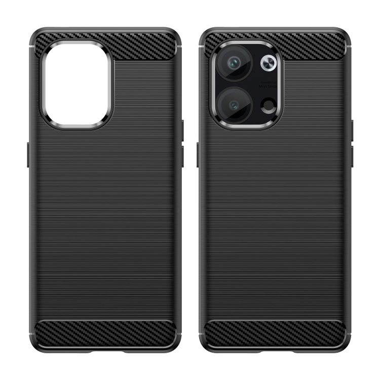 For OPPO Reno9 Pro 5G Brushed Texture Carbon Fiber TPU Phone Case