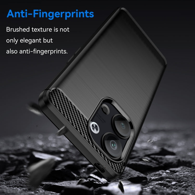 For OPPO Reno9 Pro 5G Brushed Texture Carbon Fiber TPU Phone Case