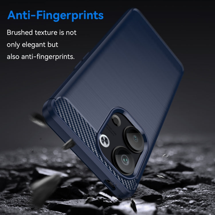 For OPPO Reno9 Pro 5G Brushed Texture Carbon Fiber TPU Phone Case