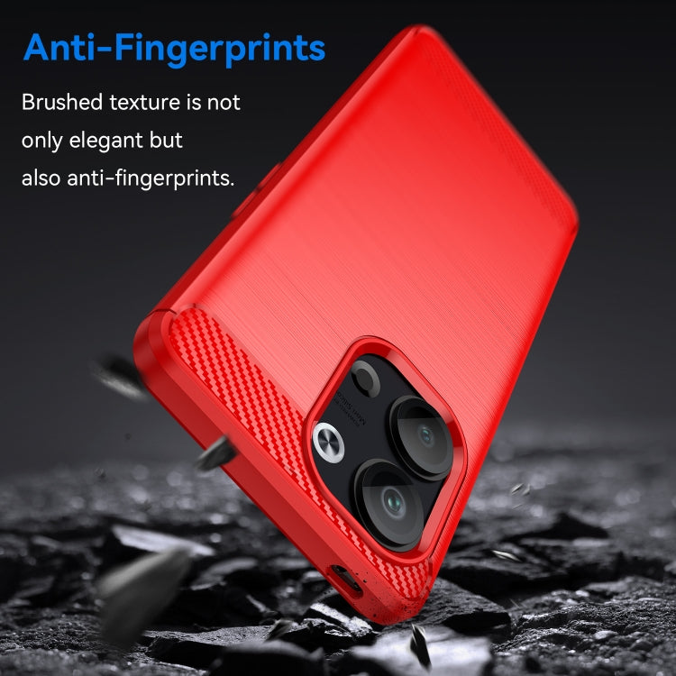 For OPPO Reno9 5G Brushed Texture Carbon Fiber TPU Phone Case