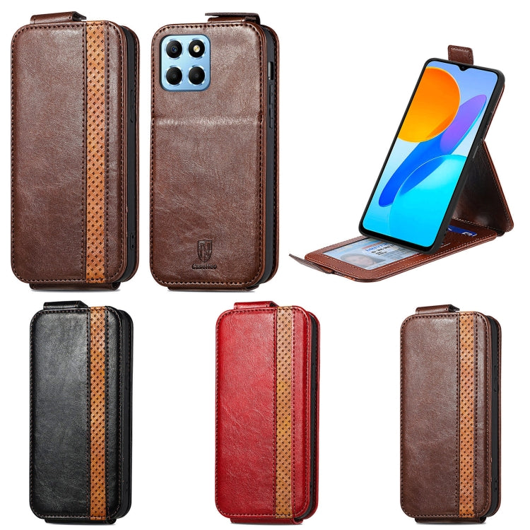 For Honor X8 5G Splicing Wallet Card Holder Vertical Flip Leather Phone Case