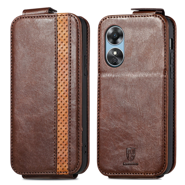 For OPPO A17 Splicing Wallet Card Holder Vertical Flip Leather Phone Case