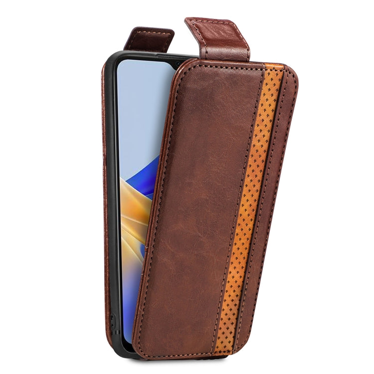 For OPPO A17 Splicing Wallet Card Holder Vertical Flip Leather Phone Case