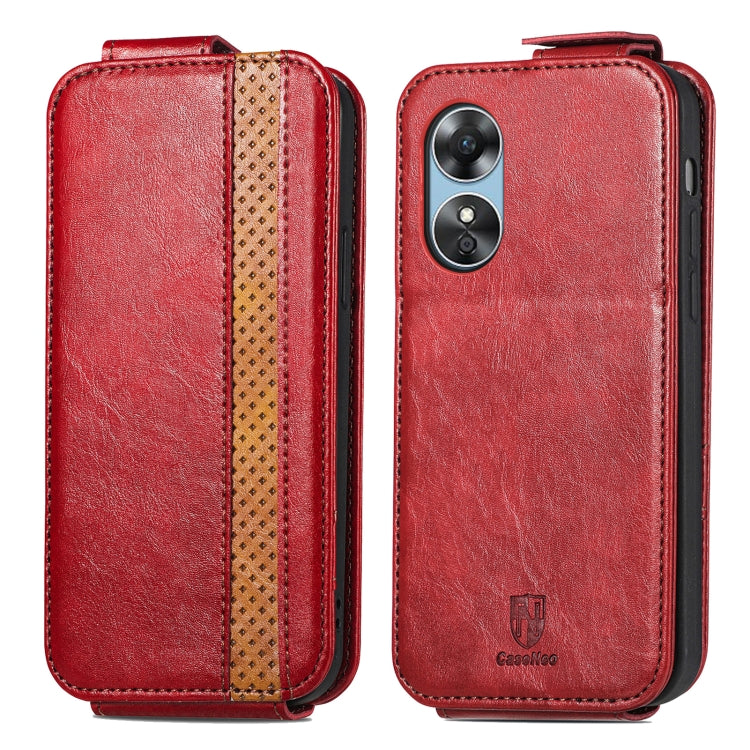 For OPPO A17 Splicing Wallet Card Holder Vertical Flip Leather Phone Case