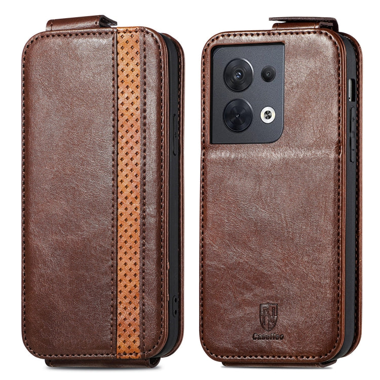 For OPPO Reno8 Splicing Wallet Card Holder Vertical Flip Leather Phone Case