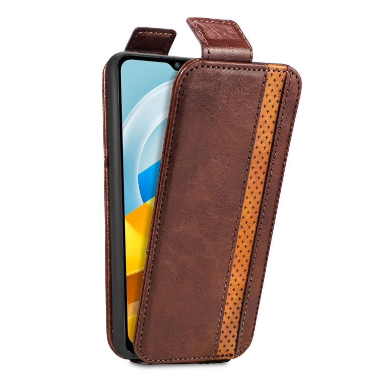 For Xiaomi Poco M5 Splicing Wallet Card Holder Vertical Flip Leather Phone Case