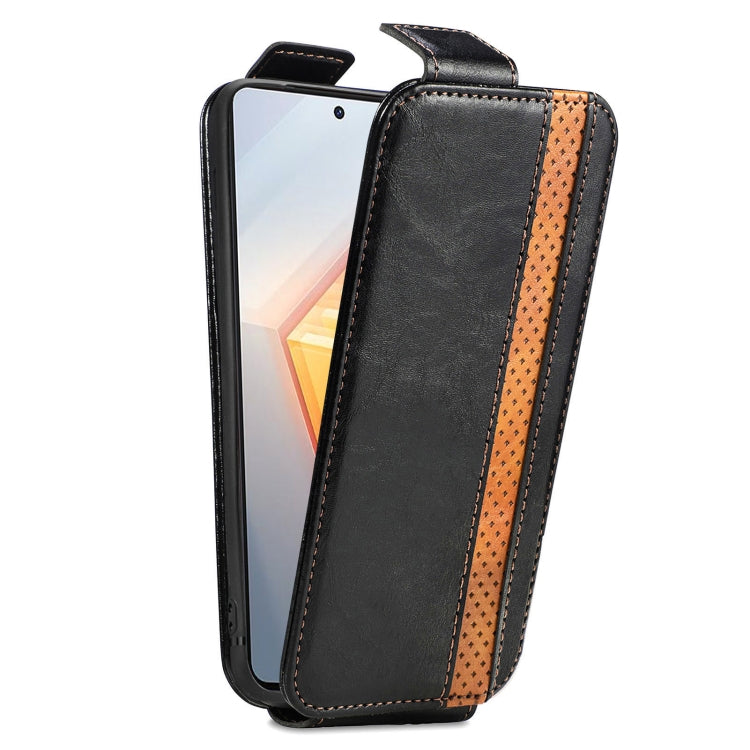 For vivo iQOO 10 Splicing Wallet Card Holder Vertical Flip Leather Phone Case