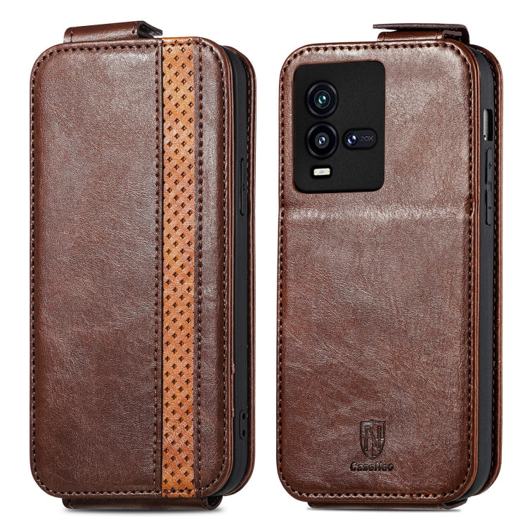 For vivo iQOO 10 Splicing Wallet Card Holder Vertical Flip Leather Phone Case