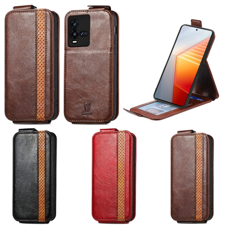 For vivo iQOO 10 Splicing Wallet Card Holder Vertical Flip Leather Phone Case