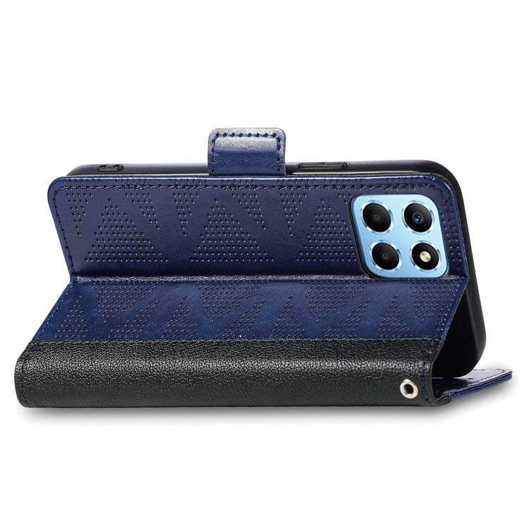 For Honor X8 5G Grid Leather Flip Phone Case