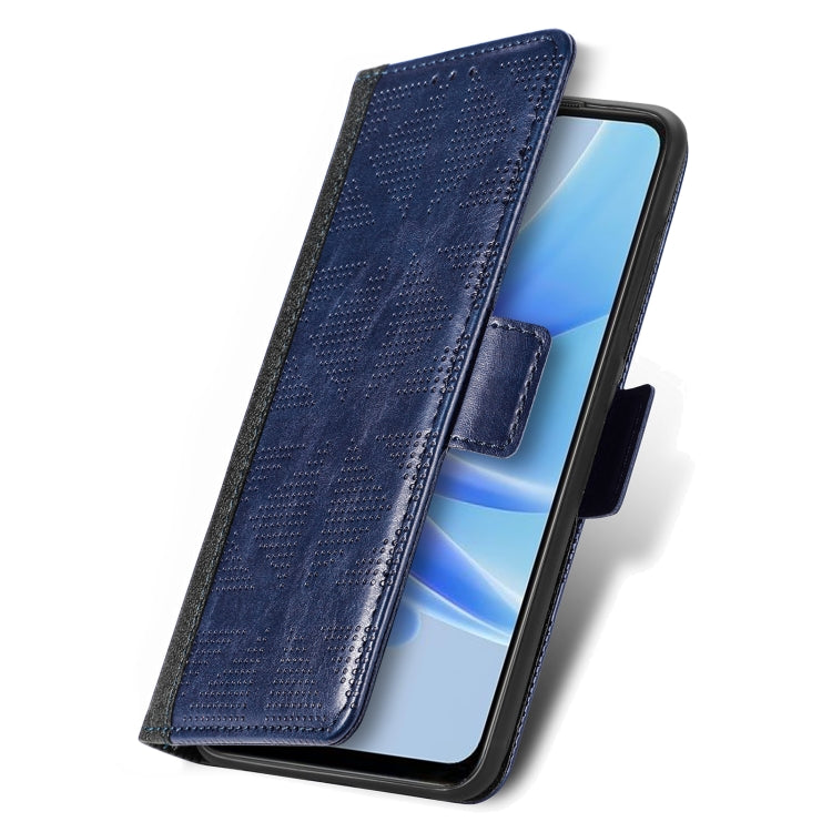 For OPPO  A17 Grid Leather Flip Phone Case
