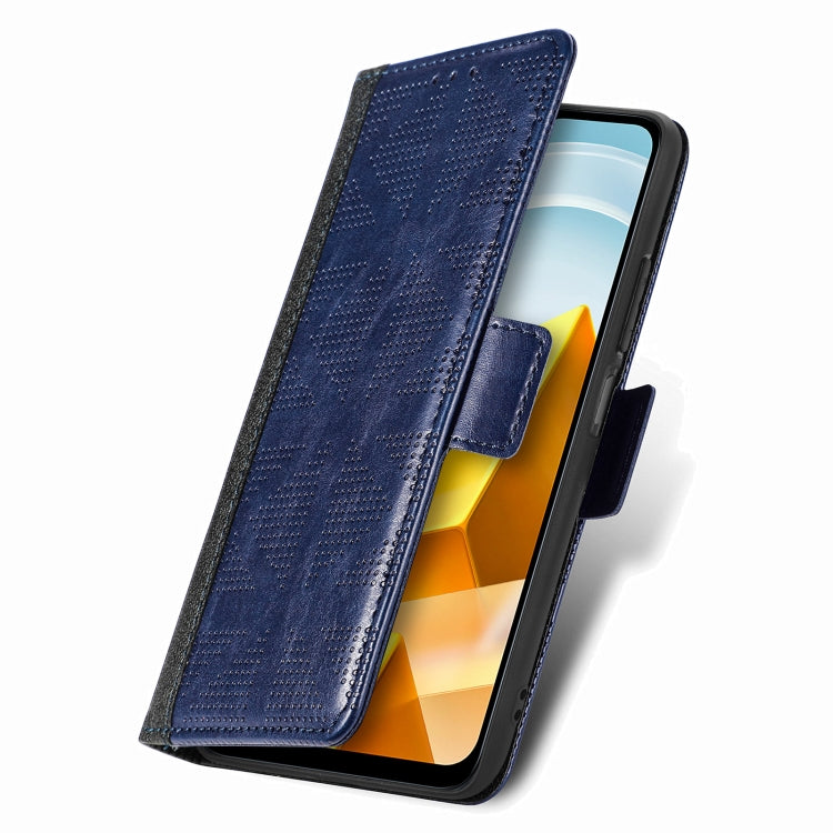 For Xiaomi Poco M5 Grid Leather Flip Phone Case