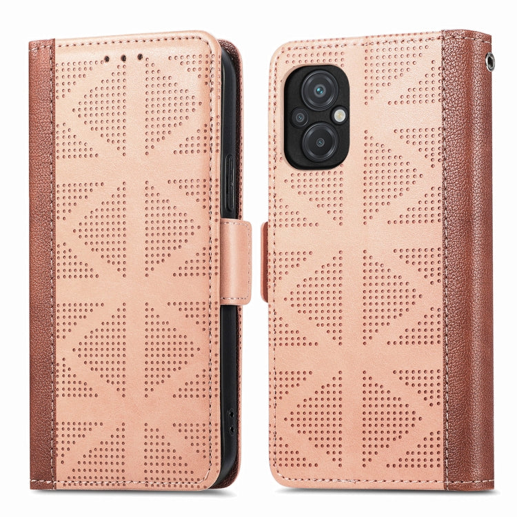 For Xiaomi Poco M5 Grid Leather Flip Phone Case
