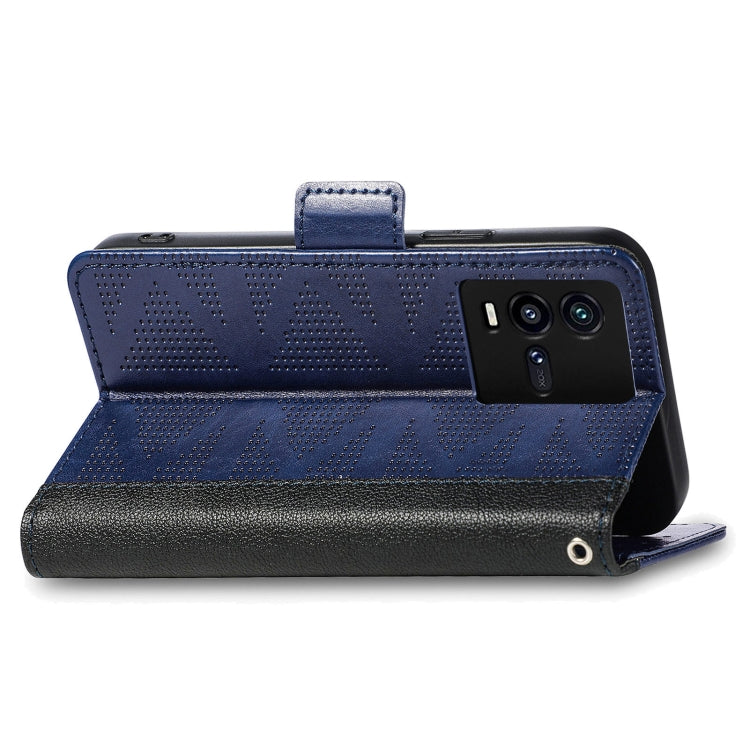 For vivo iQOO 10 Grid Leather Flip Phone Case