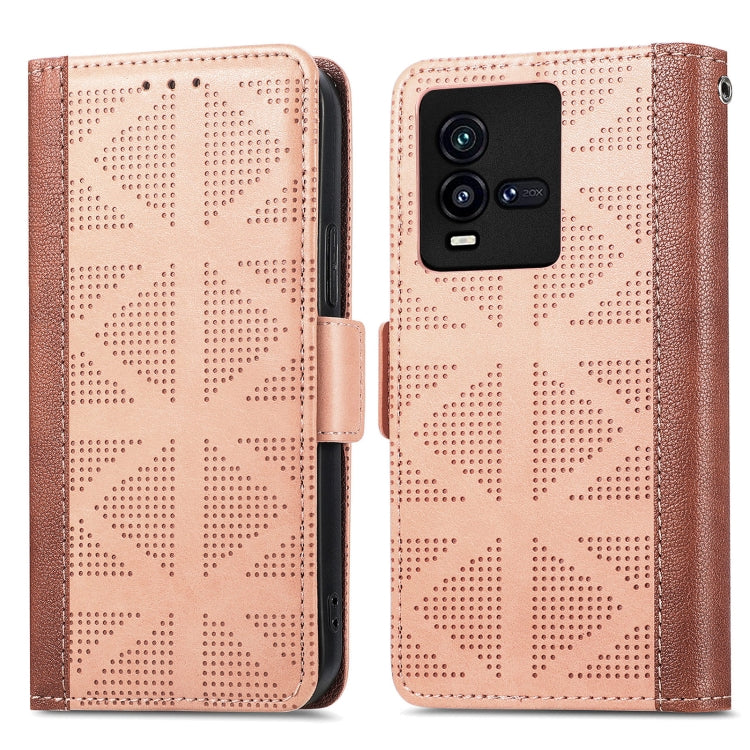 For vivo iQOO 10 Grid Leather Flip Phone Case