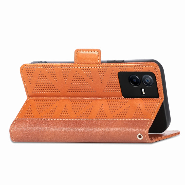 For vivo T2X Grid Leather Flip Phone Case