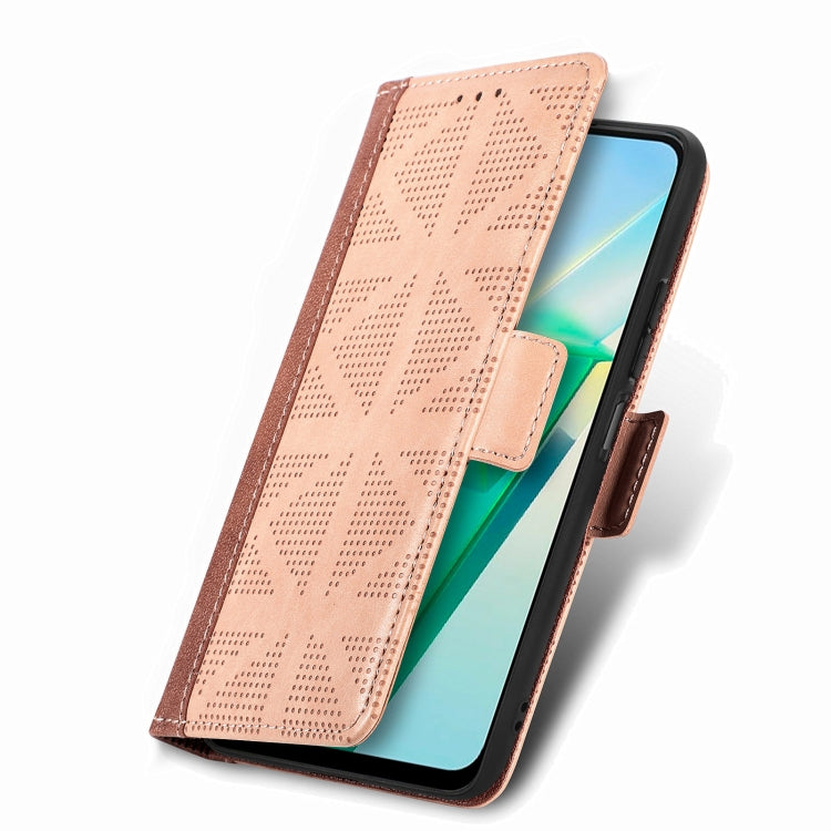 For vivo T2X Grid Leather Flip Phone Case