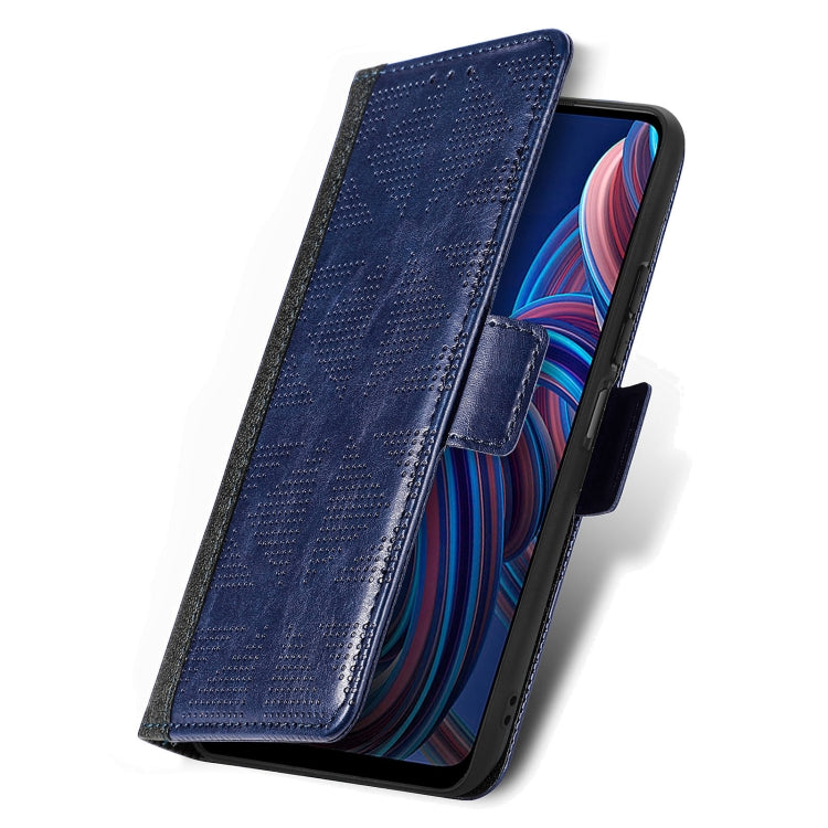 For ZTE Blade A72 4G Grid Leather Flip Phone Case