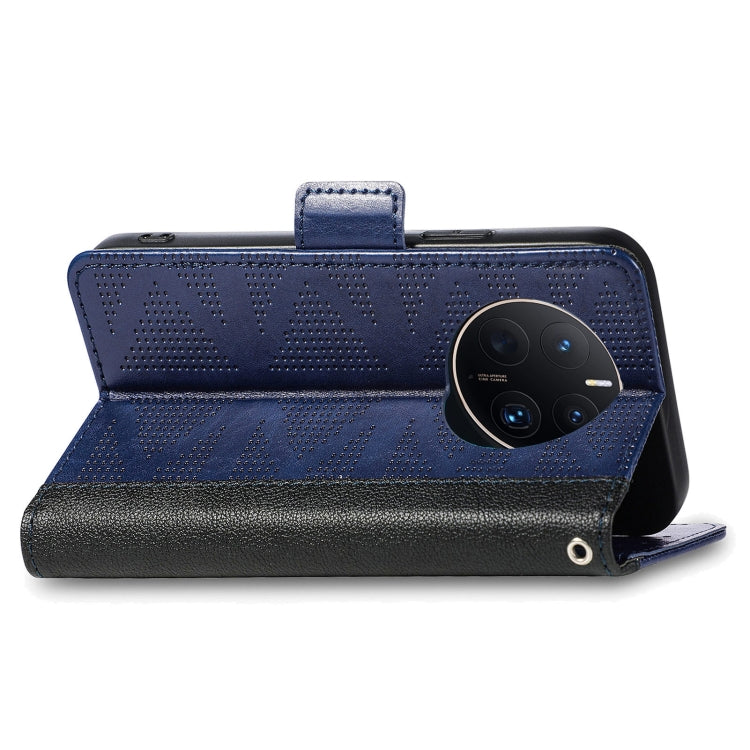 For Huawei Mate 50 Pro Grid Leather Flip Phone Case