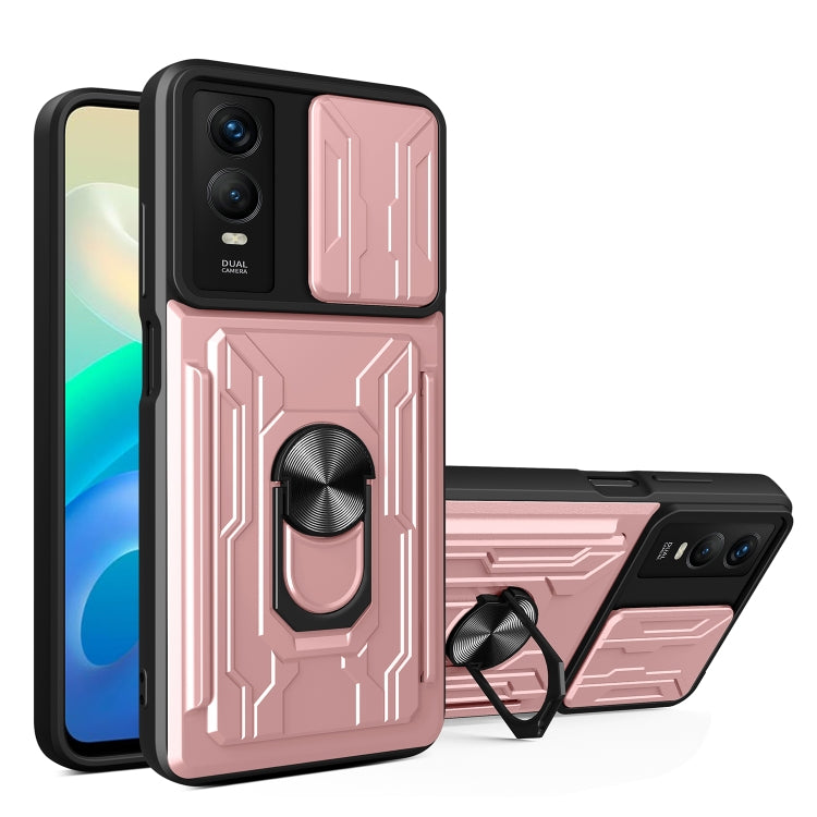 For vivo Y76 Sliding Camshield Card Phone Case