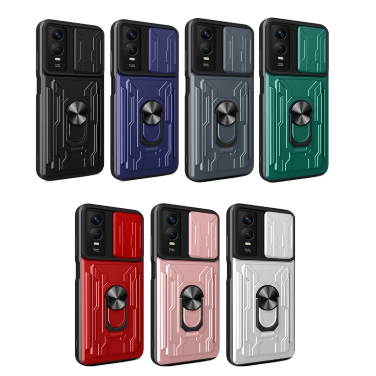 For vivo Y76 Sliding Camshield Card Phone Case