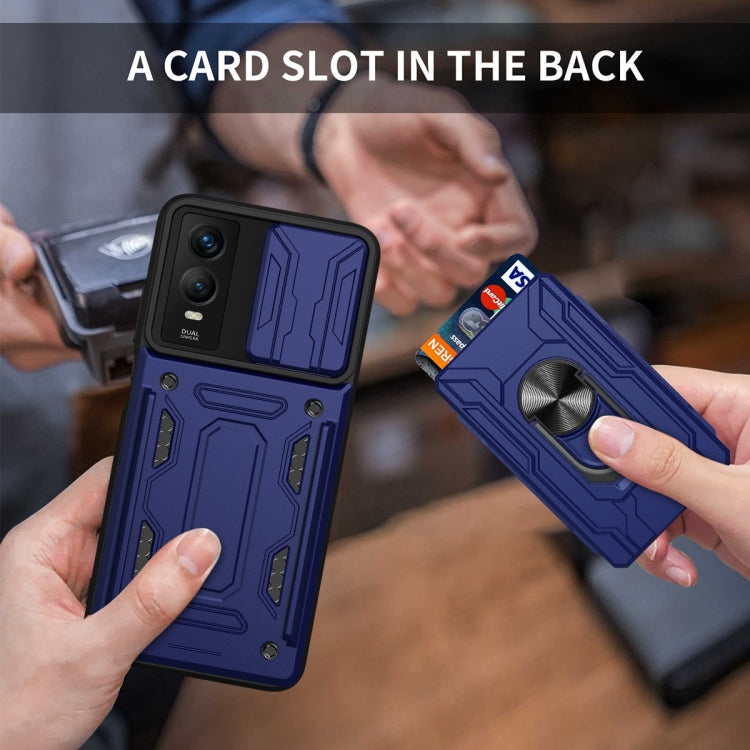For vivo Y76 Sliding Camshield Card Phone Case