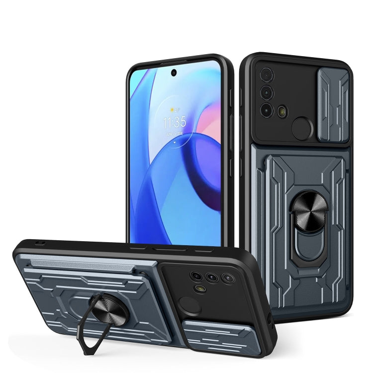 For Motorola Moto E30 Sliding Camshield Card Phone Case