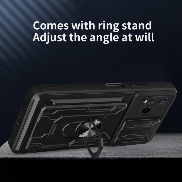 For vivo Y21 Sliding Camshield Card Phone Case