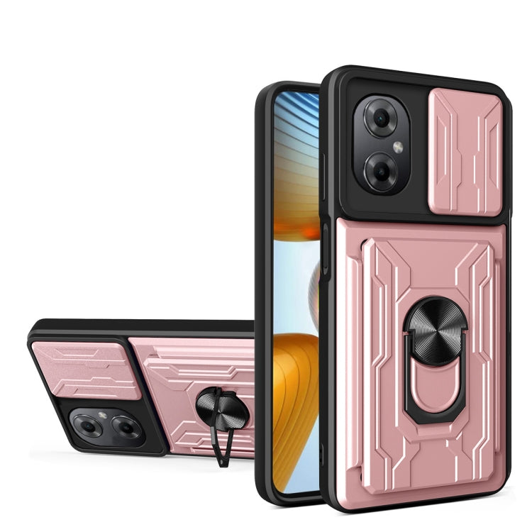 For Xiaomi Poco M4 5G Sliding Camshield Card Phone Case