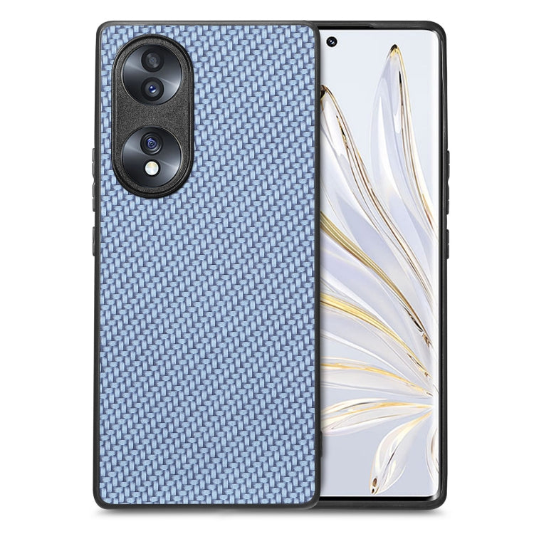 For Honor 70 Carbon Fiber Texture Leather Back Cover Phone Case