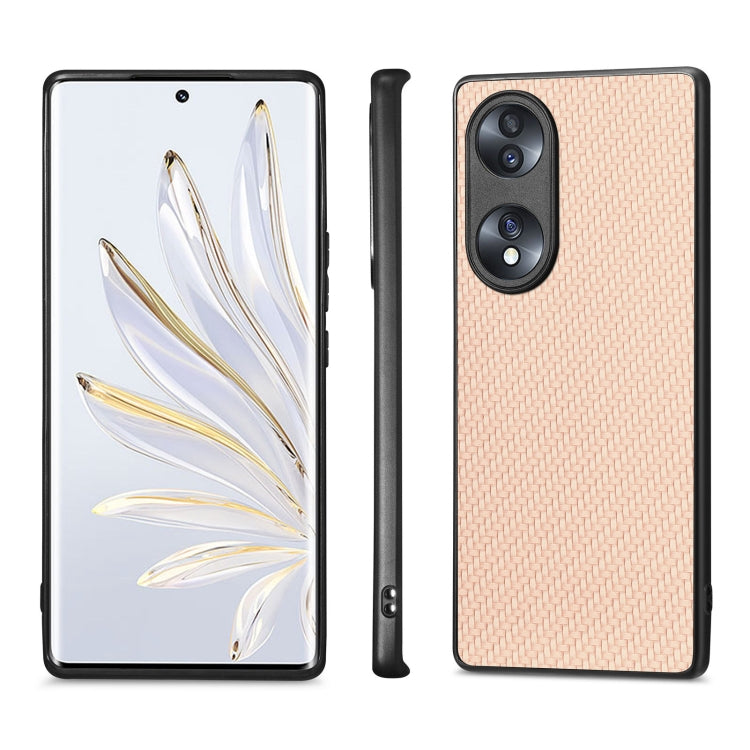 For Honor 70 Carbon Fiber Texture Leather Back Cover Phone Case