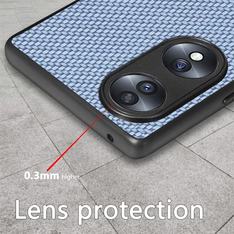 For Honor 70 Carbon Fiber Texture Leather Back Cover Phone Case