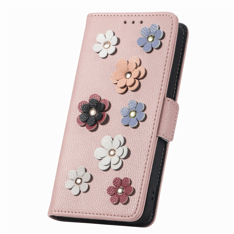 For Honor X8 5G Stereoscopic Flowers Leather Phone Case