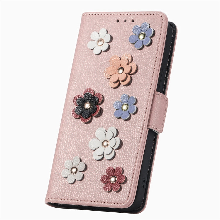 For OPPO Reno8 Pro Stereoscopic Flowers Leather Phone Case