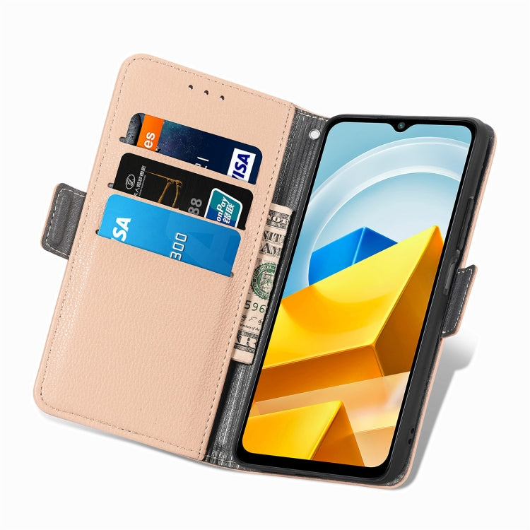 For Xiaomi Poco M5 Stereoscopic Flowers Leather Phone Case