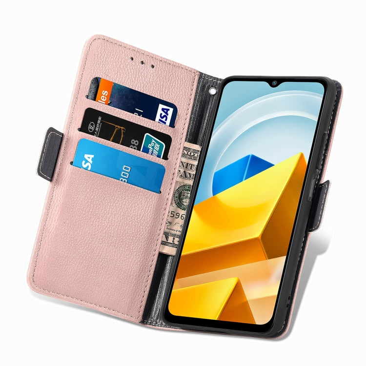 For Xiaomi Poco M5 Stereoscopic Flowers Leather Phone Case