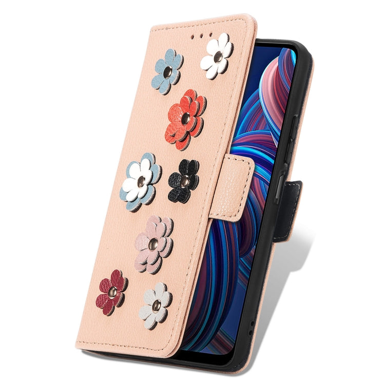 For ZTE Blade A72 4G Stereoscopic Flowers Leather Phone Case