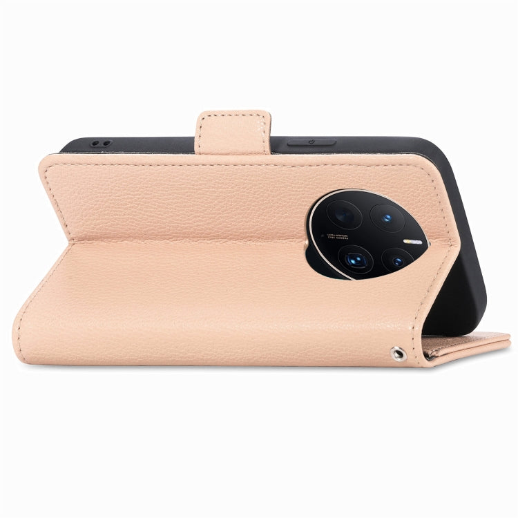 For Huawei Mate 50 Pro Stereoscopic Flowers Leather Phone Case