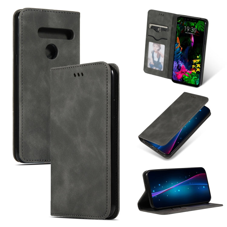 Retro Skin Feel Business Magnetic Horizontal Flip Leather Case for LG G8 / LG G8 ThinQ