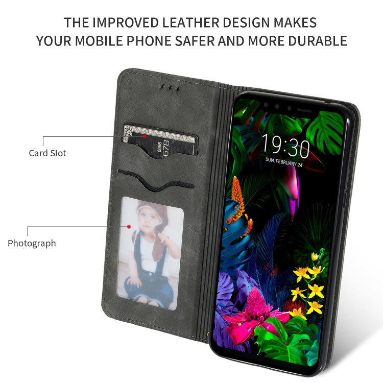 Retro Skin Feel Business Magnetic Horizontal Flip Leather Case for LG G8 / LG G8 ThinQ