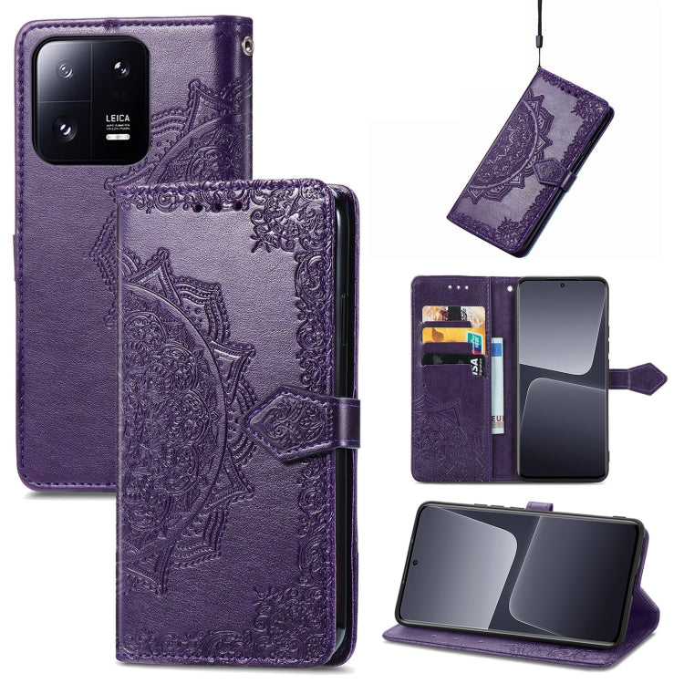 For Xiaomi 13 Pro Mandala Flower Embossed Leather Phone Case