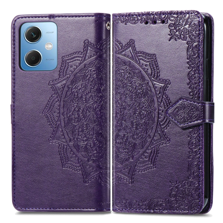 For Xiaomi Redmi Note 12 Explorer Mandala Flower Embossed Leather Phone Case