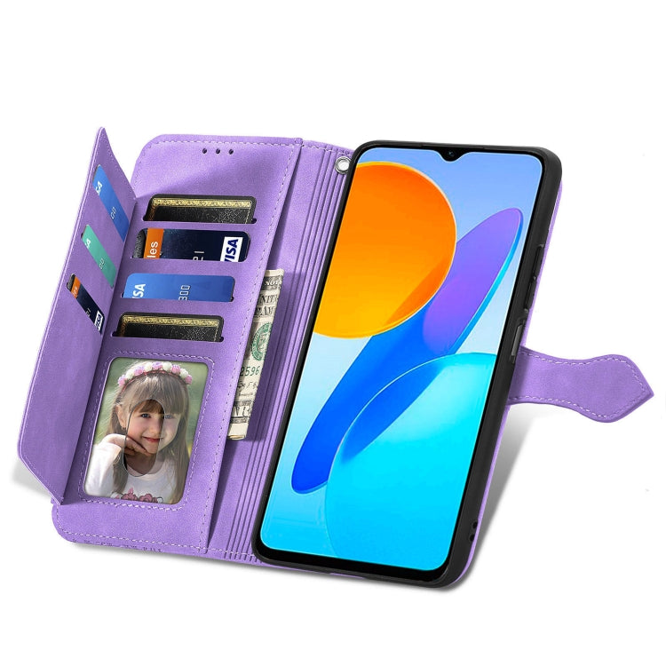 For Honor X8 5G Embossed Flower Shockproof Leather Phone Case