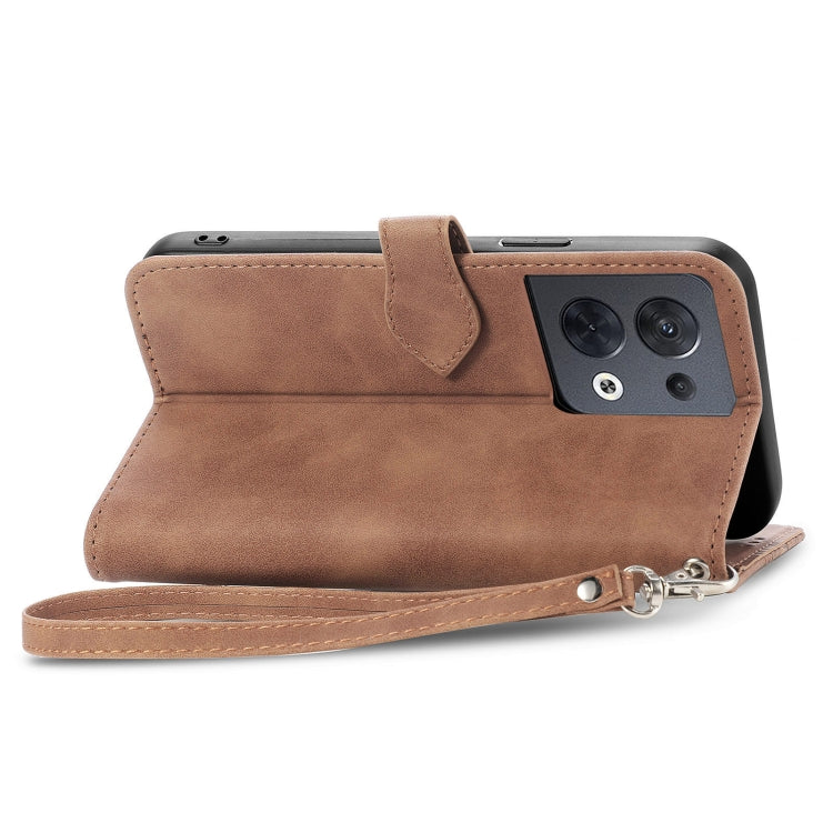 For OPPO Reno8 Embossed Flower Shockproof Leather Phone Case