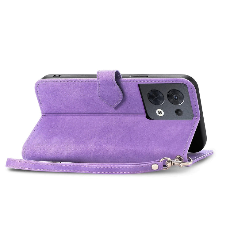 For OPPO Reno8 Embossed Flower Shockproof Leather Phone Case